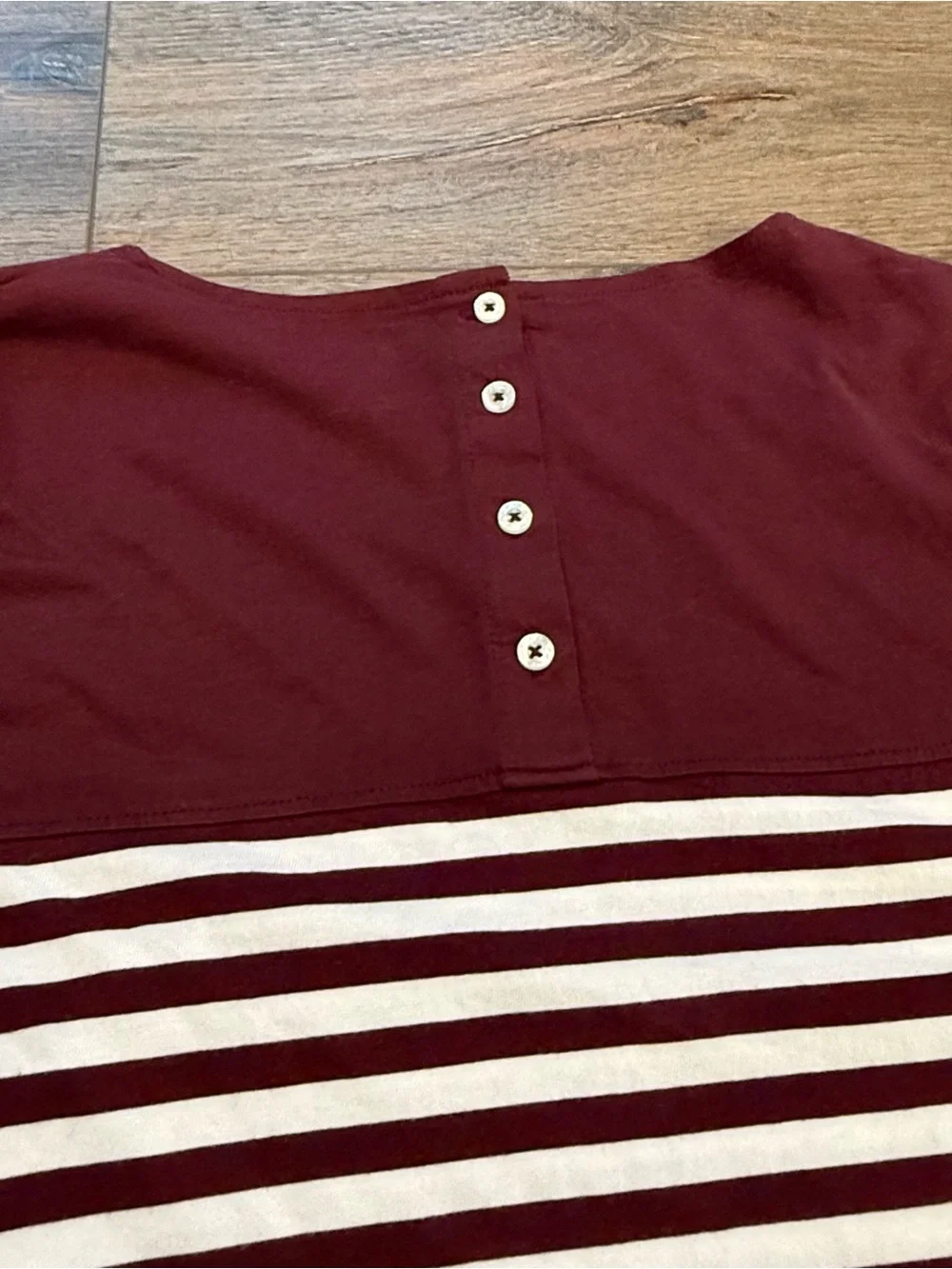 Garb Girls' Maroon & White Striped Casual Dress with A&M Aggies Logo